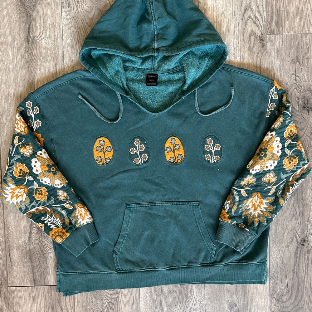 Upcycled Blanket Sleeve Hoodie